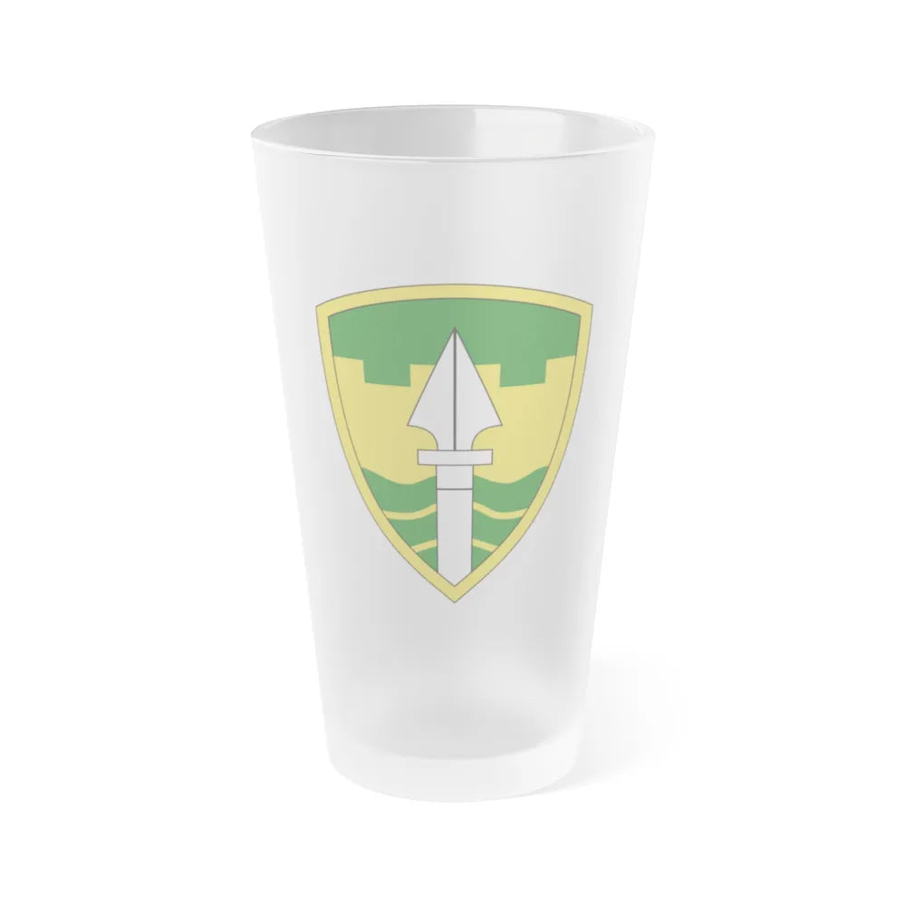 43rd Military Police Brigade (U.S. Army) Frosted Pint Glass 16oz-Go Mug Yourself