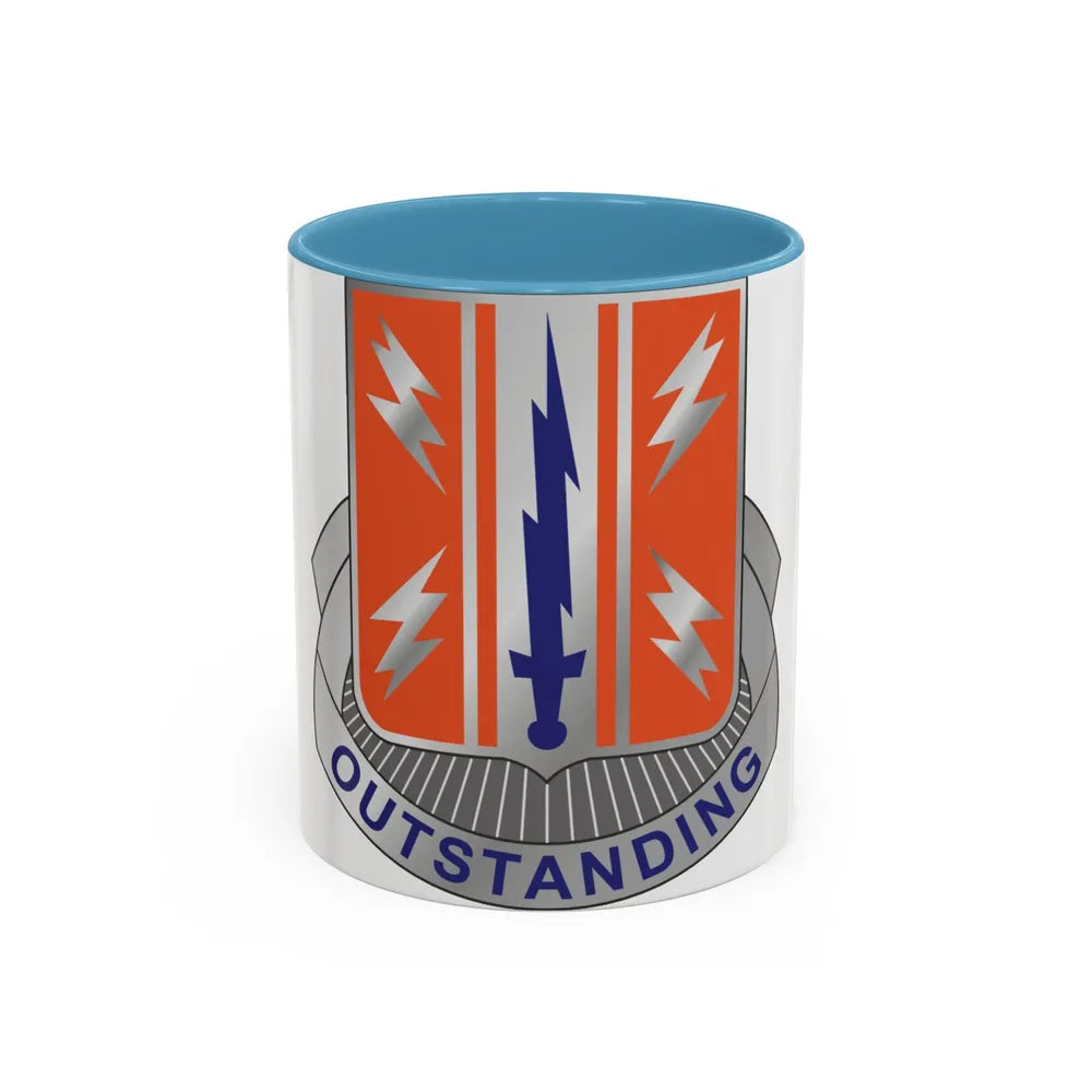 44 Signal Battalion (U.S. Army) Accent Coffee Mug-11oz-Light Blue-Go Mug Yourself