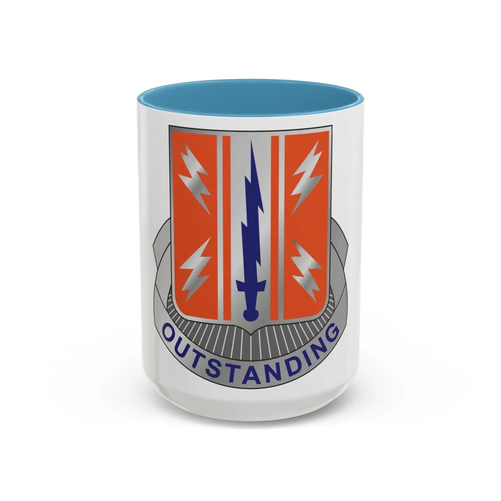 44 Signal Battalion (U.S. Army) Accent Coffee Mug-15oz-Light Blue-Go Mug Yourself