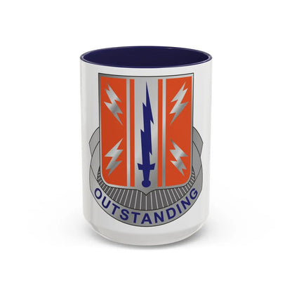 44 Signal Battalion (U.S. Army) Accent Coffee Mug-15oz-Navy-Go Mug Yourself