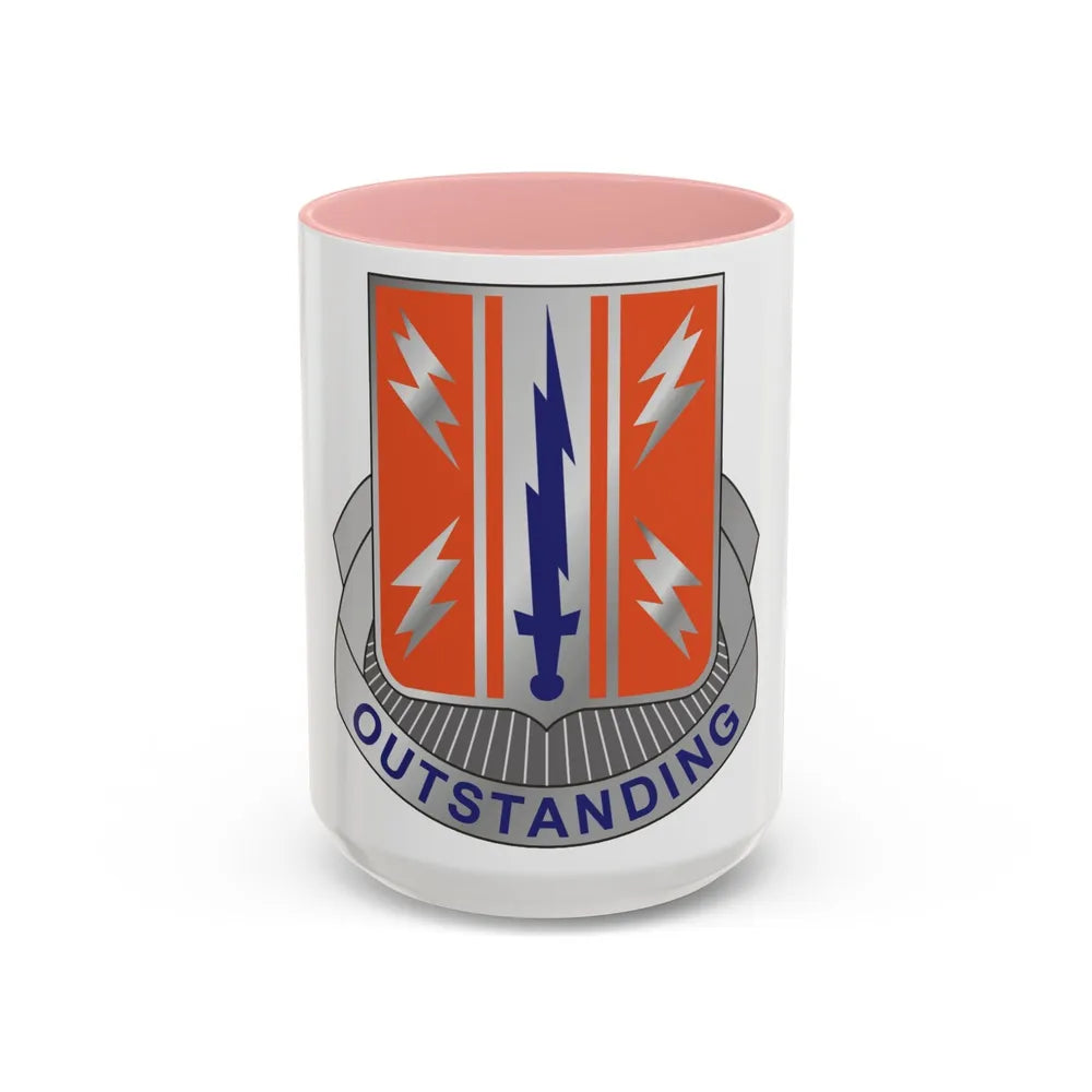 44 Signal Battalion (U.S. Army) Accent Coffee Mug-15oz-Pink-Go Mug Yourself