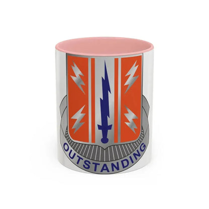 44 Signal Battalion (U.S. Army) Accent Coffee Mug 11oz Pink - Go Mug Yourself