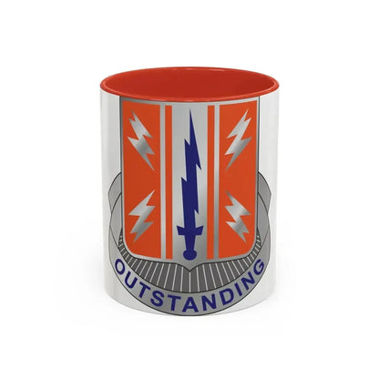 44 Signal Battalion (U.S. Army) Accent Coffee Mug 11oz Red - Go Mug Yourself