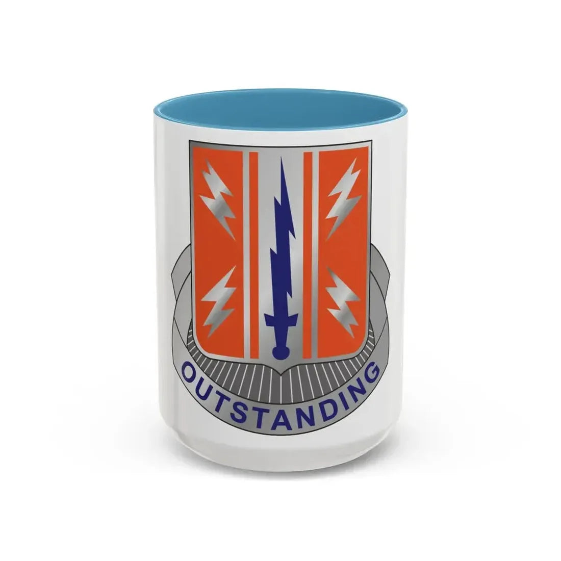 44 Signal Battalion (U.S. Army) Accent Coffee Mug 15oz Light Blue - Go Mug Yourself