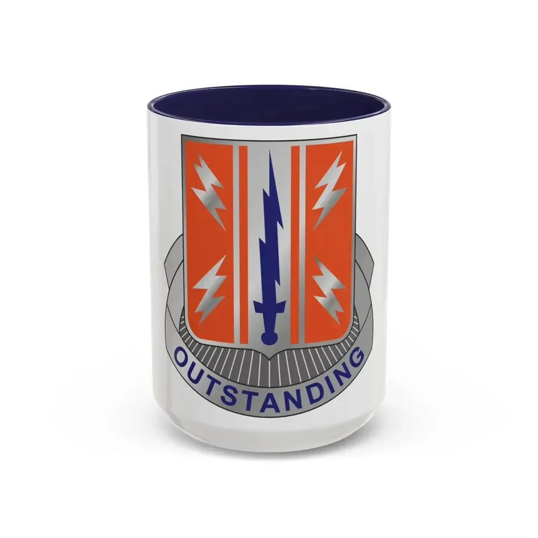 44 Signal Battalion (U.S. Army) Accent Coffee Mug 15oz Navy - Go Mug Yourself