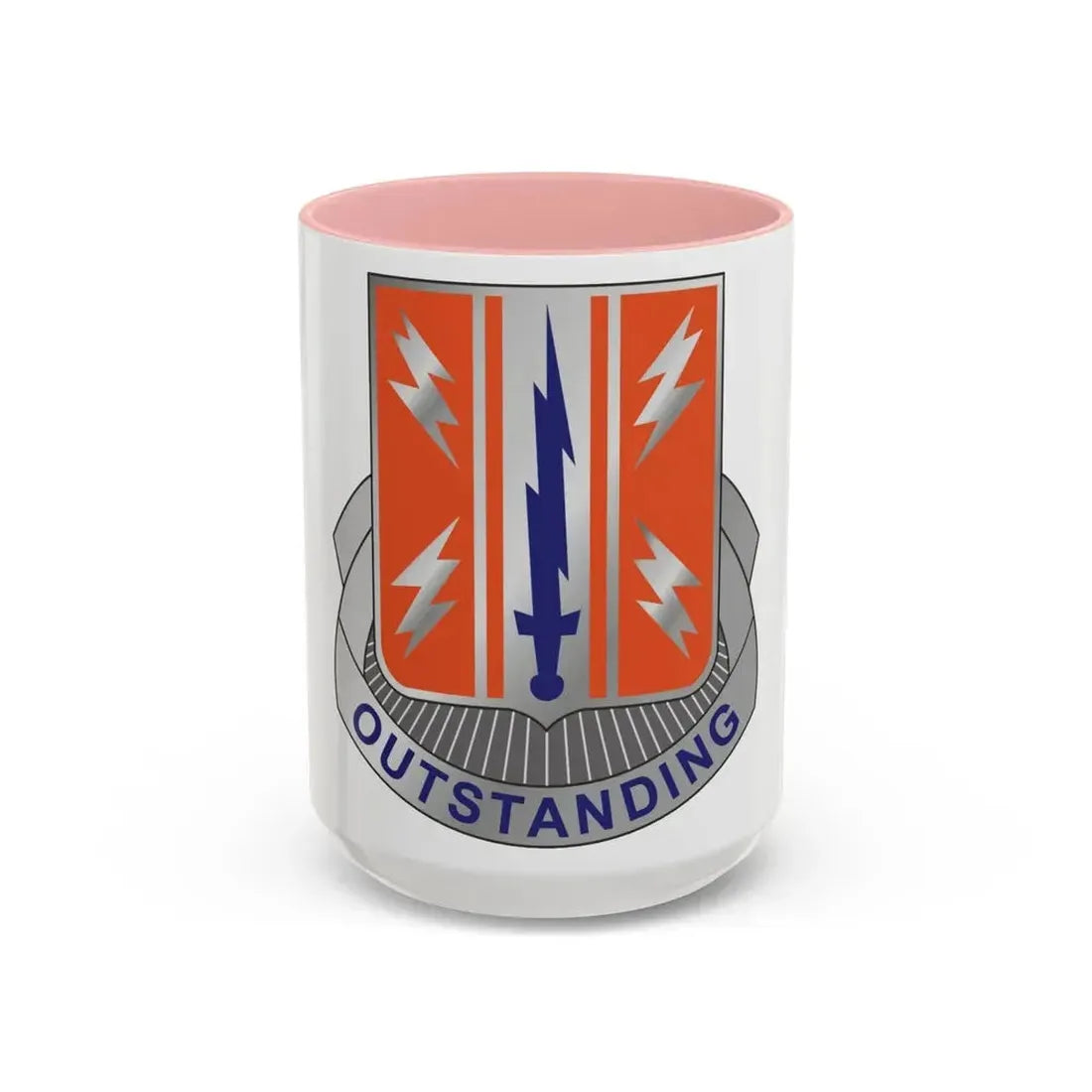 44 Signal Battalion (U.S. Army) Accent Coffee Mug 15oz Pink - Go Mug Yourself