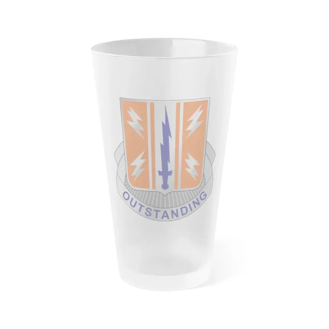 44 Signal Battalion (U.S. Army) Frosted Pint Glass 16oz Default Title - Go Mug Yourself