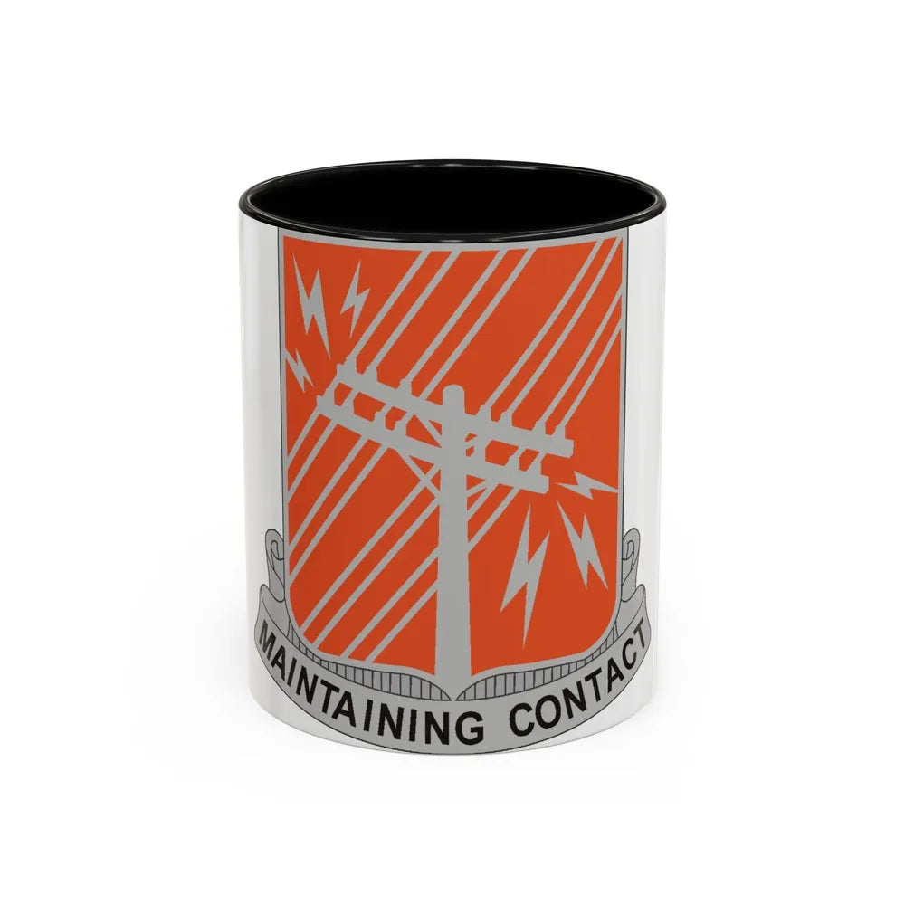 440 Signal Battalion (U.S. Army) Accent Coffee Mug-11oz-Black-Go Mug Yourself