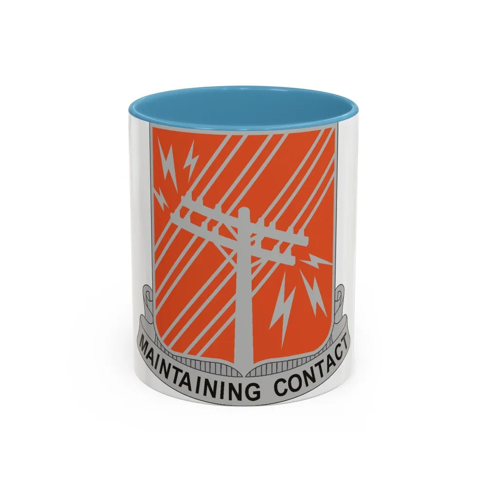 440 Signal Battalion (U.S. Army) Accent Coffee Mug-11oz-Light Blue-Go Mug Yourself