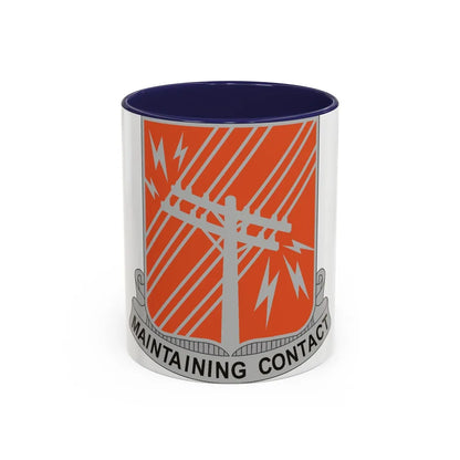 440 Signal Battalion (U.S. Army) Accent Coffee Mug-11oz-Navy-Go Mug Yourself