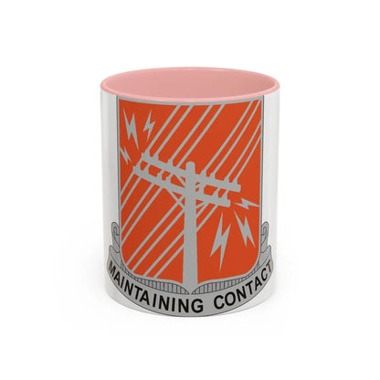 440 Signal Battalion (U.S. Army) Accent Coffee Mug-11oz-Pink-Go Mug Yourself