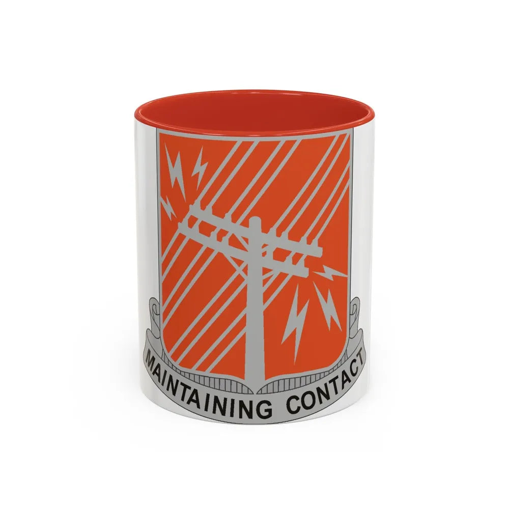 440 Signal Battalion (U.S. Army) Accent Coffee Mug-11oz-Red-Go Mug Yourself