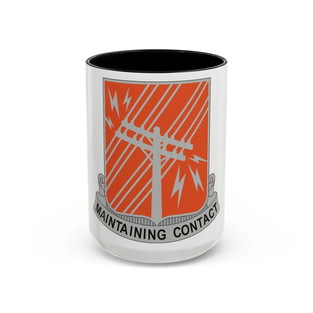 440 Signal Battalion (U.S. Army) Accent Coffee Mug-15oz-Black-Go Mug Yourself