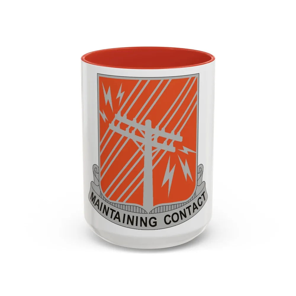 440 Signal Battalion (U.S. Army) Accent Coffee Mug-15oz-Red-Go Mug Yourself