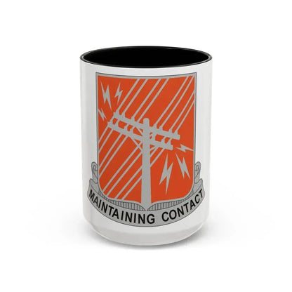 440 Signal Battalion (U.S. Army) Accent Coffee Mug 15oz Black - Go Mug Yourself
