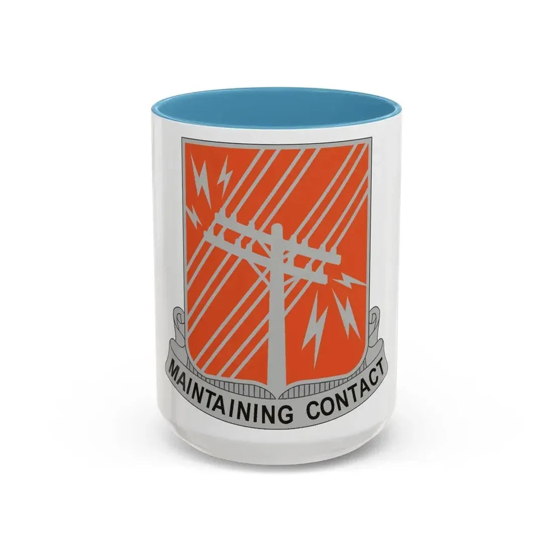 440 Signal Battalion (U.S. Army) Accent Coffee Mug 15oz Light Blue - Go Mug Yourself