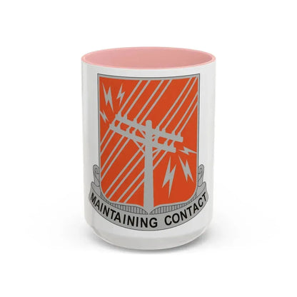 440 Signal Battalion (U.S. Army) Accent Coffee Mug 15oz Pink - Go Mug Yourself