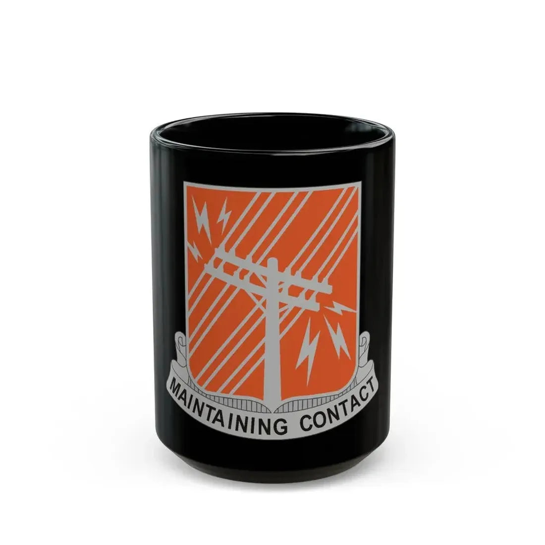 440 Signal Battalion (U.S. Army) Black Coffee Mug 15oz - Go Mug Yourself