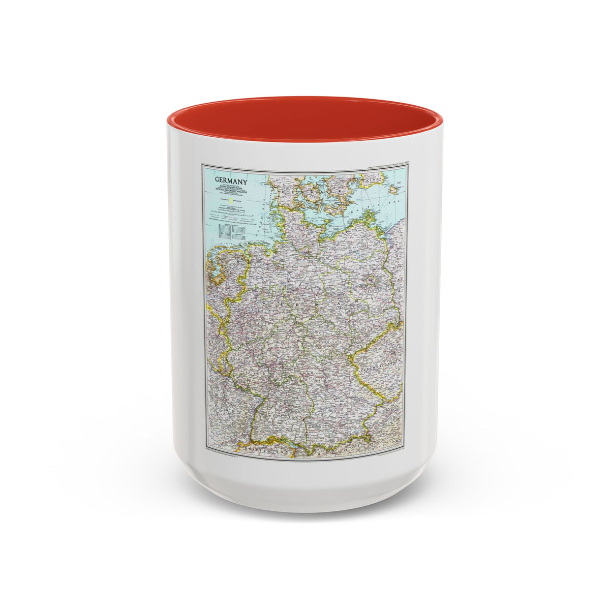 Germany (1991) (Map) Accent Coffee Mug