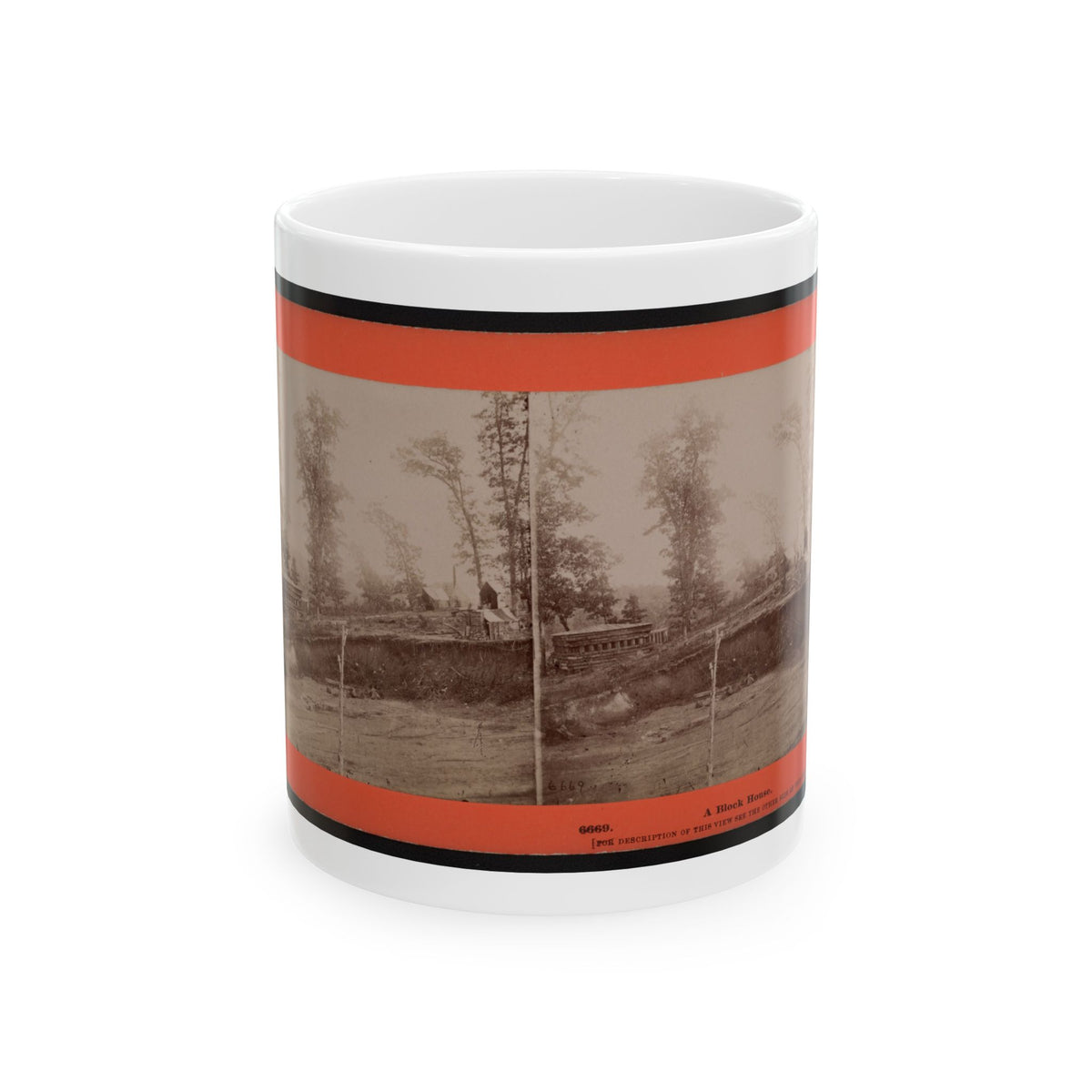 A Block House 001 (U.S. Civil War) White Coffee Mug