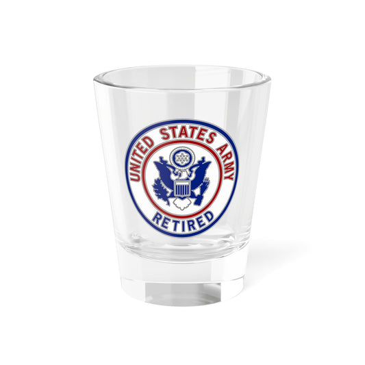 Retired Service Identification Badge 2 (U.S. Army) Shot Glass 1.5oz