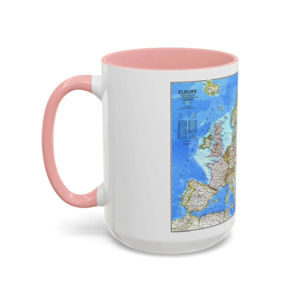 Europe (1983) (Map) Accent Coffee Mug-Go Mug Yourself