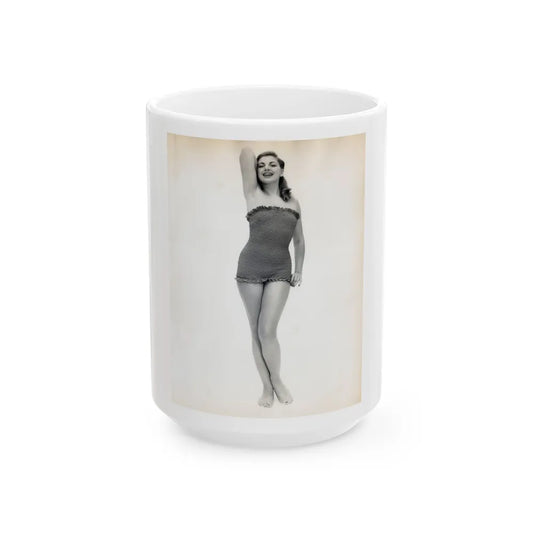 Barbara Nichols #499 (Vintage Female Icon) White Coffee Mug-15oz-Go Mug Yourself