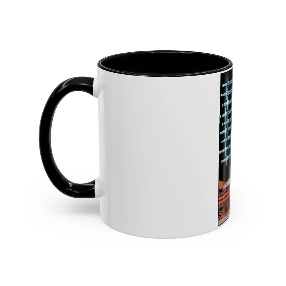 The 9 of Swords (Tarot Card) Accent Coffee Mug-Go Mug Yourself