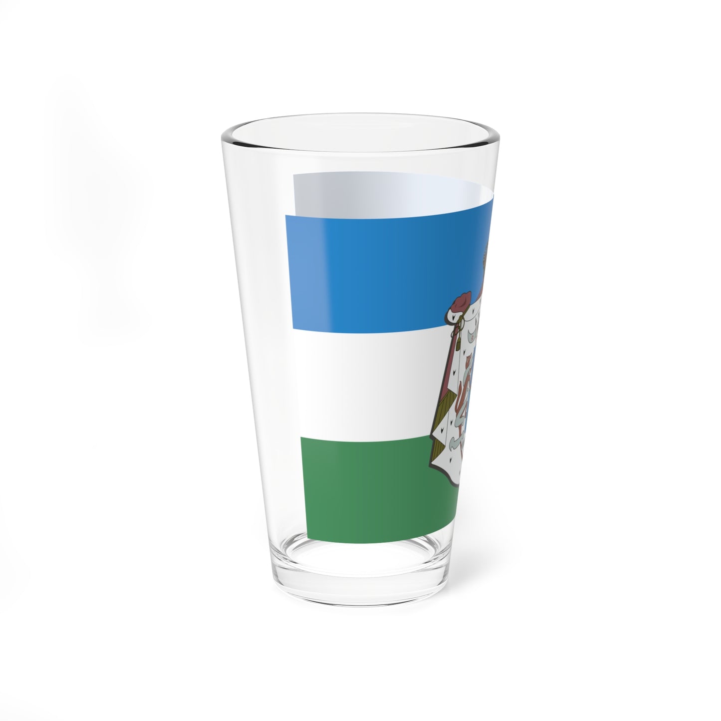Flag of the Kingdom of Araucanía and Patagonia with coats of arms (Argentina) Pint Glass 16oz