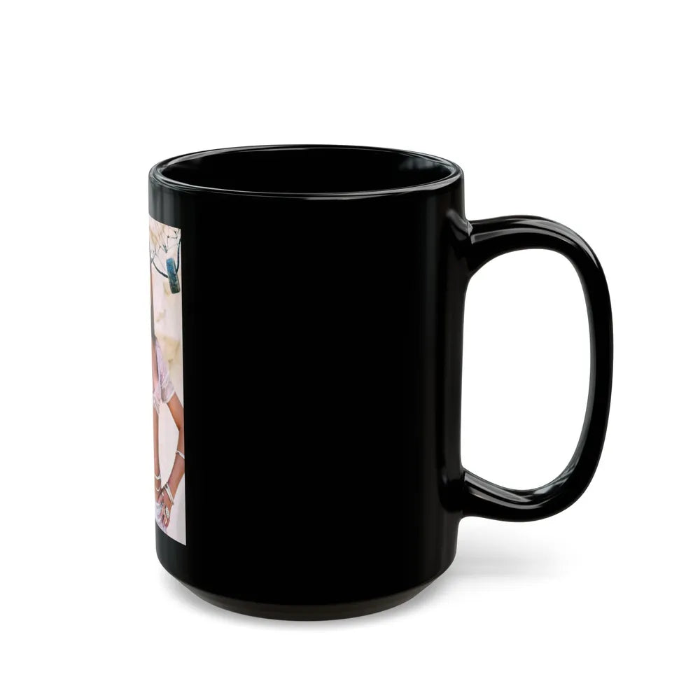 Jane Seymour #62 (Vintage Female Icon) Black Coffee Mug-Go Mug Yourself