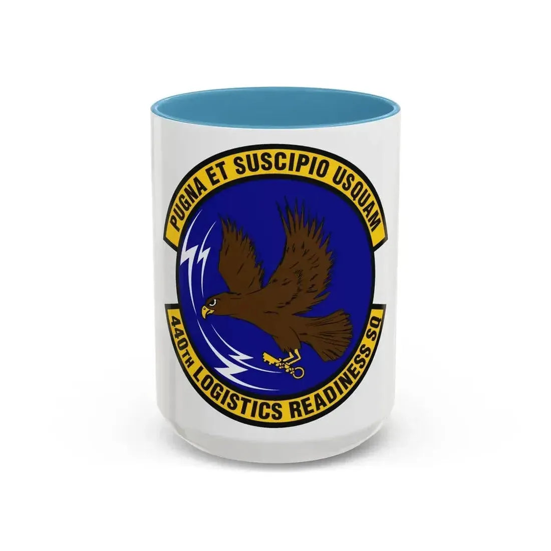 440th Logistics Readiness Squadron (U.S. Air Force) Accent Coffee Mug 15oz Light Blue - Go Mug Yourself