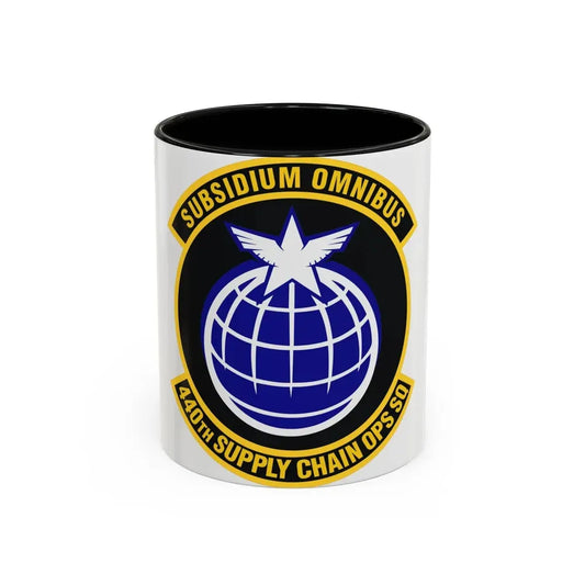 440th Supply Chain Operations Squadron (U.S. Air Force) Accent Coffee Mug 11oz Black - Go Mug Yourself
