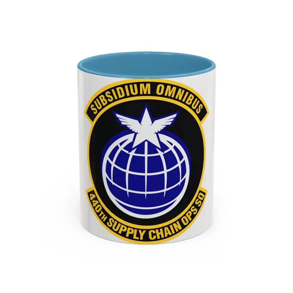 440th Supply Chain Operations Squadron (U.S. Air Force) Accent Coffee Mug 11oz Light Blue - Go Mug Yourself