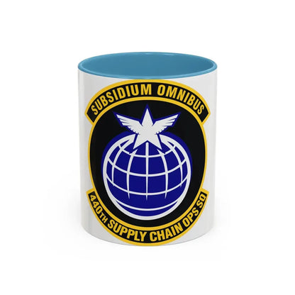 440th Supply Chain Operations Squadron (U.S. Air Force) Accent Coffee Mug 11oz Light Blue - Go Mug Yourself