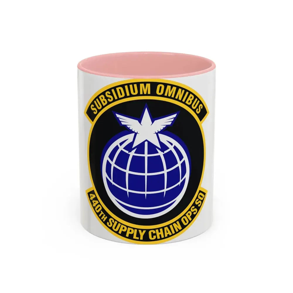 440th Supply Chain Operations Squadron (U.S. Air Force) Accent Coffee Mug 11oz Pink - Go Mug Yourself