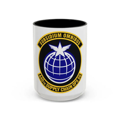 440th Supply Chain Operations Squadron (U.S. Air Force) Accent Coffee Mug 15oz Black - Go Mug Yourself