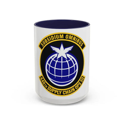 440th Supply Chain Operations Squadron (U.S. Air Force) Accent Coffee Mug 15oz Navy - Go Mug Yourself