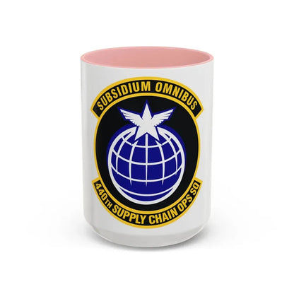 440th Supply Chain Operations Squadron (U.S. Air Force) Accent Coffee Mug 15oz Pink - Go Mug Yourself