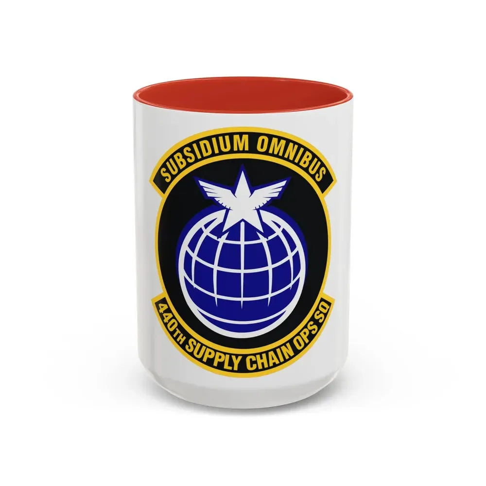 440th Supply Chain Operations Squadron (U.S. Air Force) Accent Coffee Mug 15oz Red - Go Mug Yourself