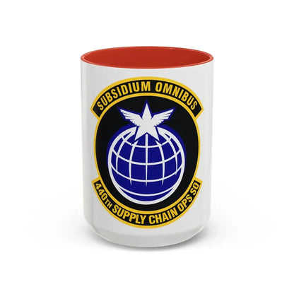 440th Supply Chain Operations Squadron (U.S. Air Force) Accent Coffee Mug 15oz Red - Go Mug Yourself