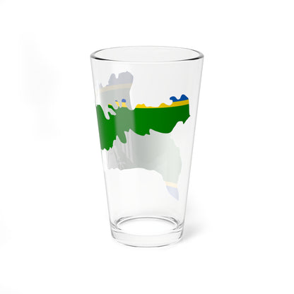 Flag-map of Chernivtsi Oblast (Ukraine) Pint Glass 16oz