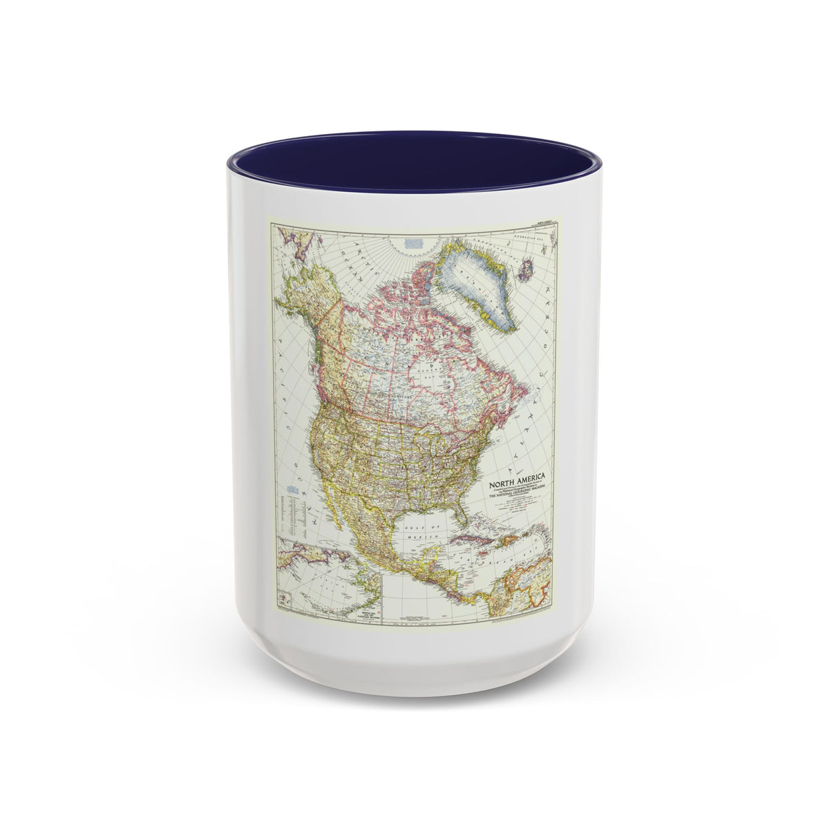 North America (1952) (Map) Accent Coffee Mug