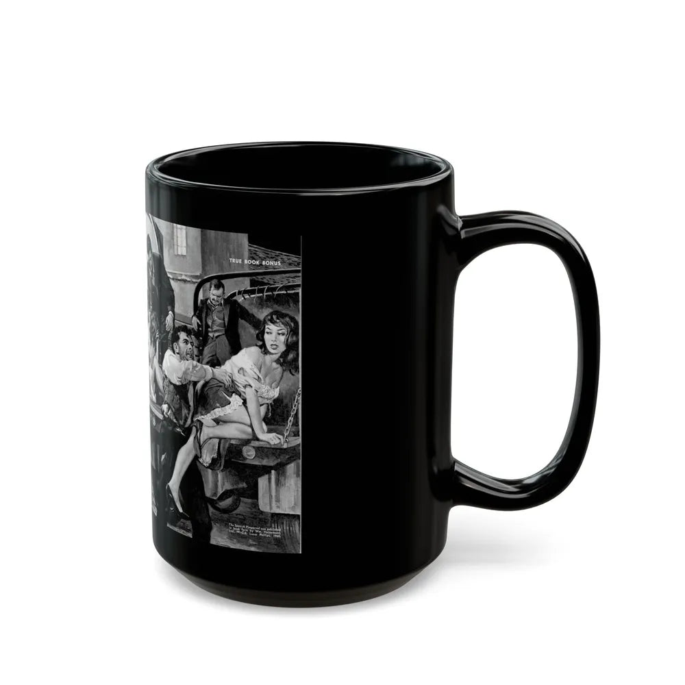 Death March Rescue Squad of Wild Man Capt. Lance, For Men Only, March 1961 - Black Coffee Mug-Go Mug Yourself