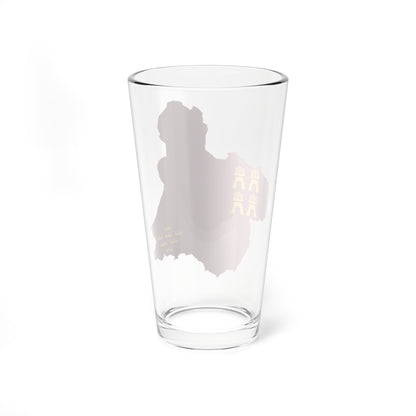 Flag map of Murcia (Spain) Pint Glass 16oz