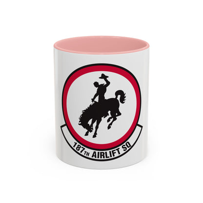 187 Airlift Squadron (U.S. Air Force) Accent Coffee Mug