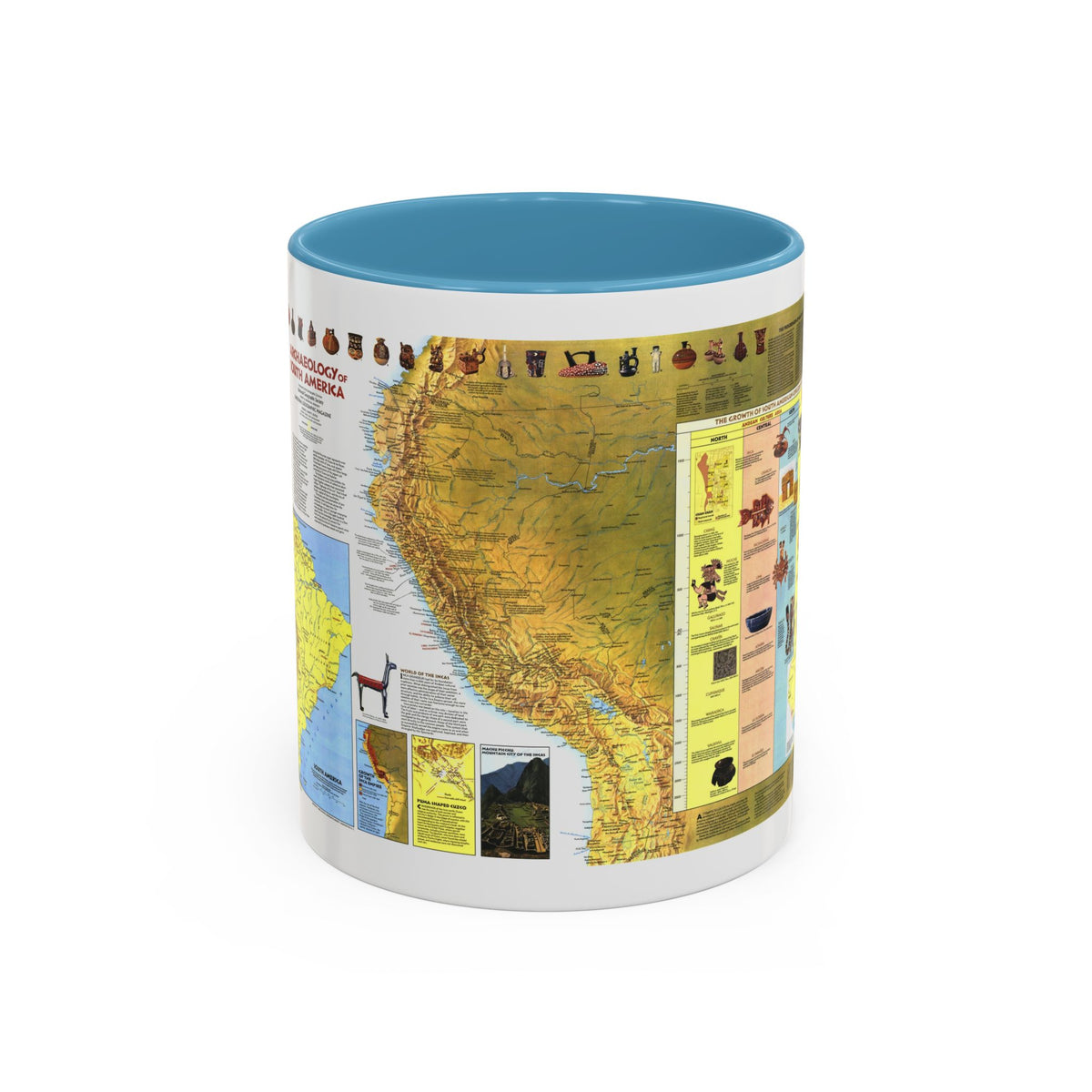 South America - Archaeology (1982) (Map) Accent Coffee Mug