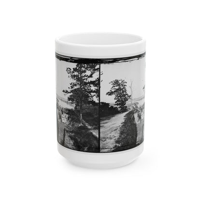 James River, Va. Confederate Gun In Battery Brooks (U.S. Civil War) White Coffee Mug