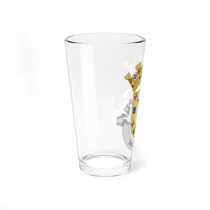 Provisional Coat of Arms of the Colony of Mozambique (Mozambique) (Coat of Arms) Pint Glass 16oz