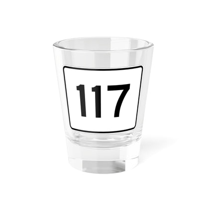 MA Route 117 (Massachusetts) (Road Sign) Shot Glass 1.5oz