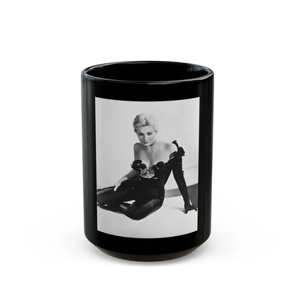 Kim Novak #295 (Vintage Female Icon) Black Coffee Mug-15oz-Go Mug Yourself